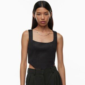 Aritzia Sunday Best Black Shiloh Satin Bustier size M